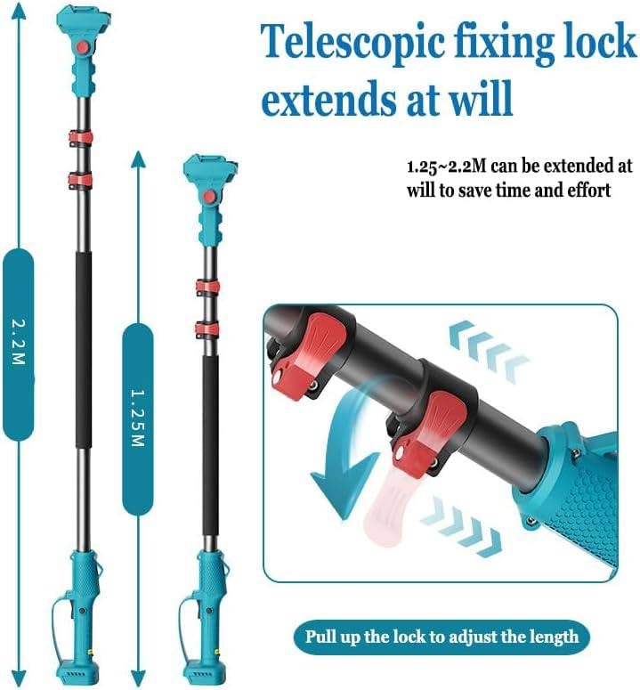 4-in-1 Akku-Hochentaster & Astschere: Bürstenlose 8" Kettensäge, 2x 13000 mAh Akku, 125–220 cm Verlängerungsstange für Bäume (149 Zeichen)