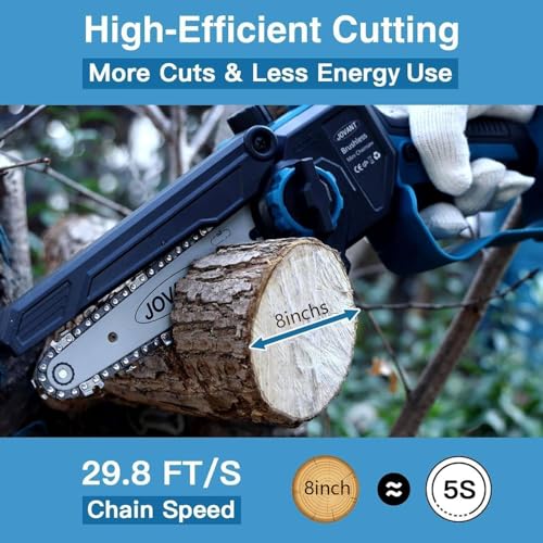 4-in-1 Akku-Hochentaster & Astschere: Bürstenlose 8" Kettensäge, 2x 13000 mAh Akku, 125–220 cm Verlängerungsstange für Bäume (149 Zeichen)