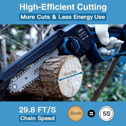 4-in-1 Akku-Hochentaster & Astschere: Bürstenlose 8" Kettensäge, 2x 13000 mAh Akku, 125–220 cm Verlängerungsstange für Bäume (149 Zeichen)