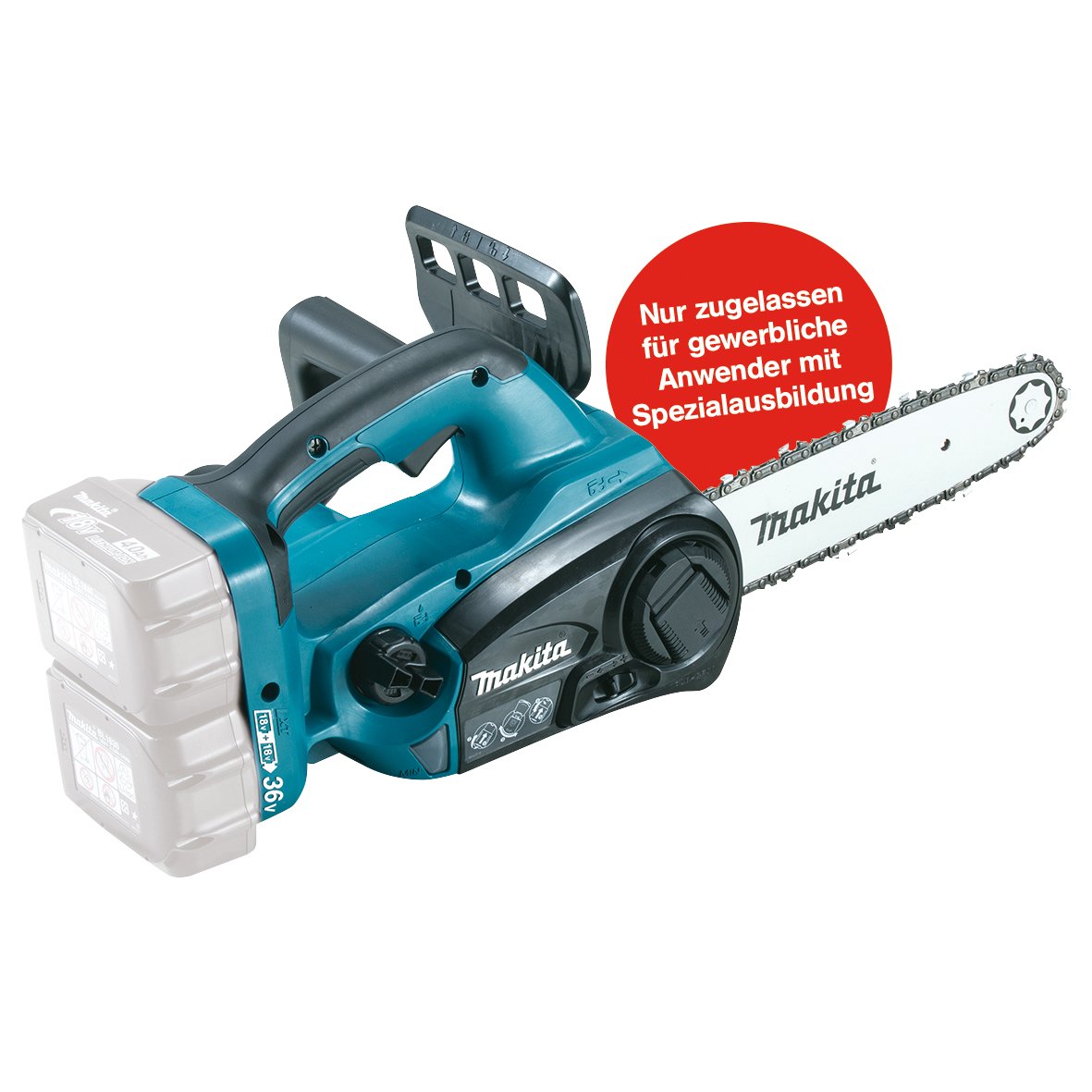 Makita Top Handle Akku-Kettensäge (2 x 18 V, ohne Akku und Ladegerät)