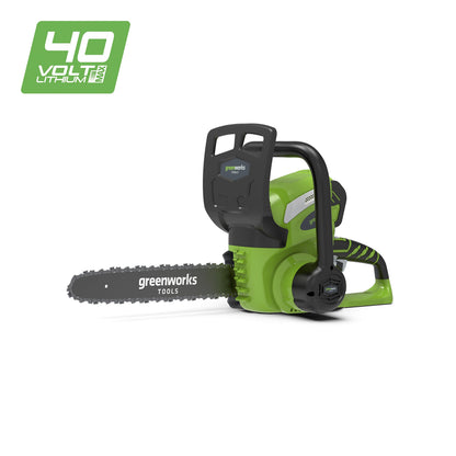 Greenworks 40V Set: Kettensäge G40CS30 & Laubbläser GD40BV, 2×2Ah Akku + Ladegerät, 4,3 m/s Kette, 280 km/h Luftstrom, Drehzahlregelung (149 Zeichen)