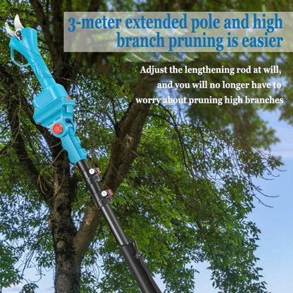 4-in-1 Hochentaster & Astscheren-Set: 8" Mini-Kettensäge, kabellose Gartenschere mit Verlängerungsstange, 2x 13000mAh Akkus (148 Zeichen)